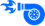Turbocharger Icon in Blue that is part of the Business Actualization AutoBoost Logo