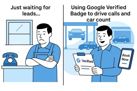 auto shop owner waiting for leads vs getting google vaerified (Medium)