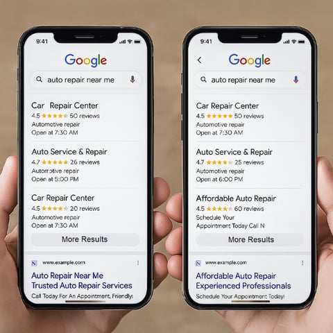 example of two very different search engine results (Medium)