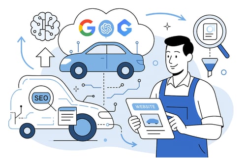 mechanic holding a document with a website (Medium)