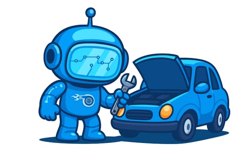 booster the ai bot working on a car (Small)